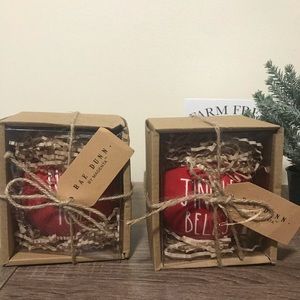 Set of Two Rae Dunn Christmas Ornaments